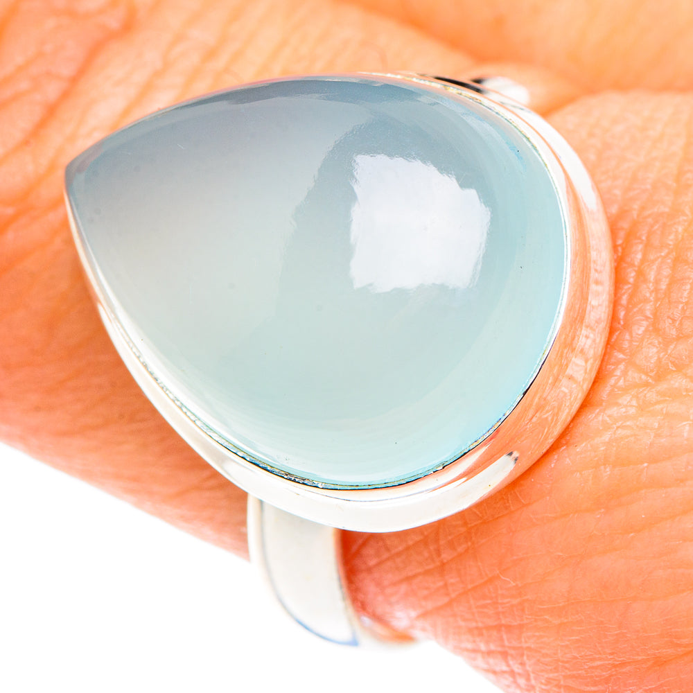 Aqua Chalcedony Rings handcrafted by Ana Silver Co - RING87940