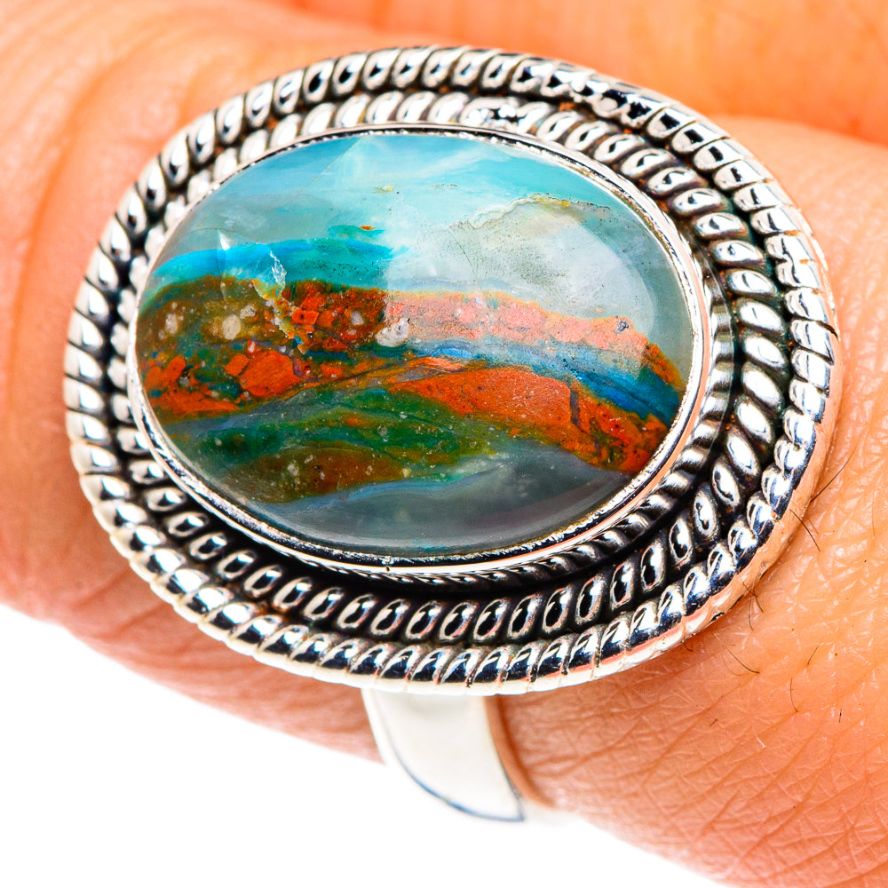 Peruvian Opal Rings handcrafted by Ana Silver Co - RING87941
