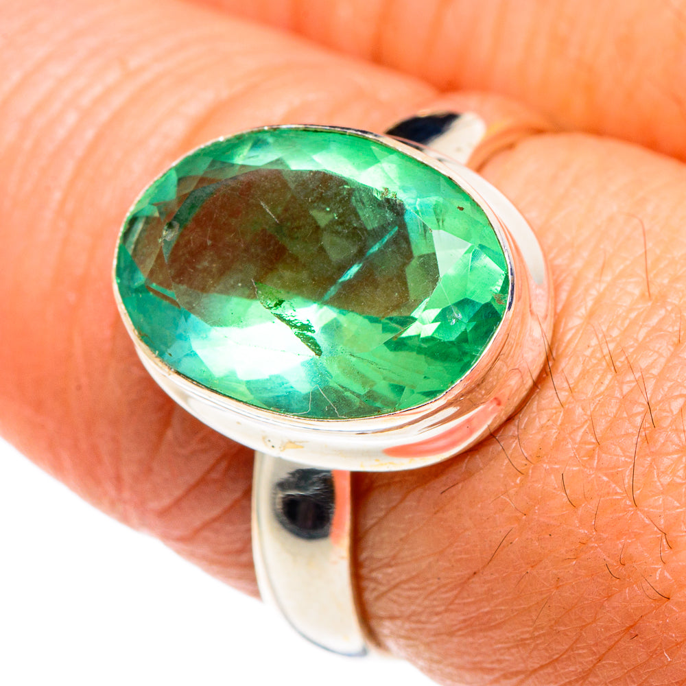 Green Fluorite Rings handcrafted by Ana Silver Co - RING87943