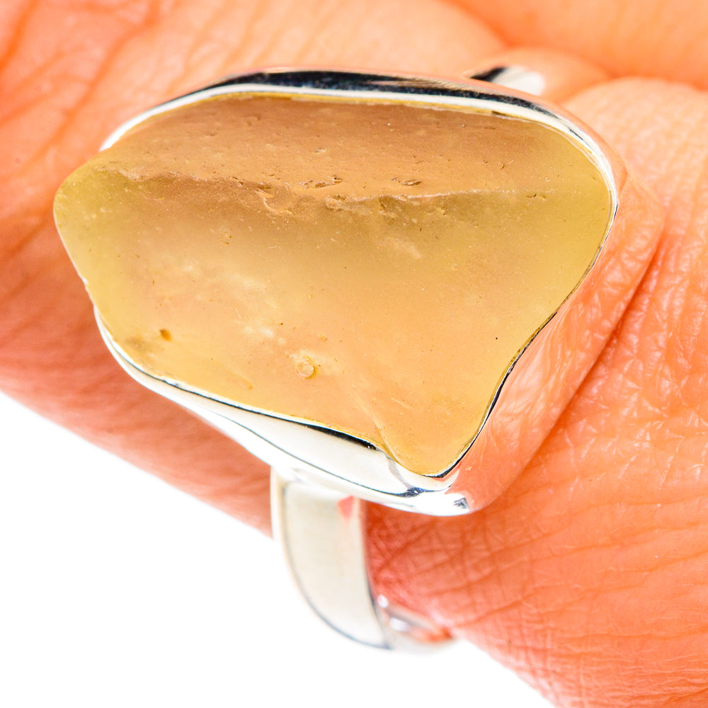 Libyan Desert Glass Rings handcrafted by Ana Silver Co - RING87944