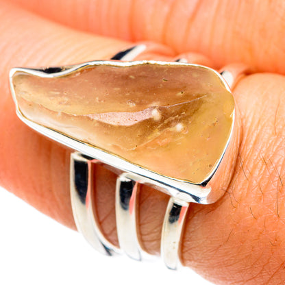 Libyan Desert Glass Rings handcrafted by Ana Silver Co - RING87945