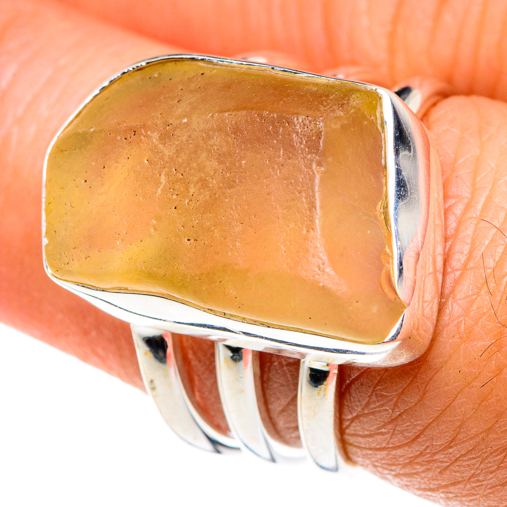 Libyan Desert Glass Rings handcrafted by Ana Silver Co - RING87957