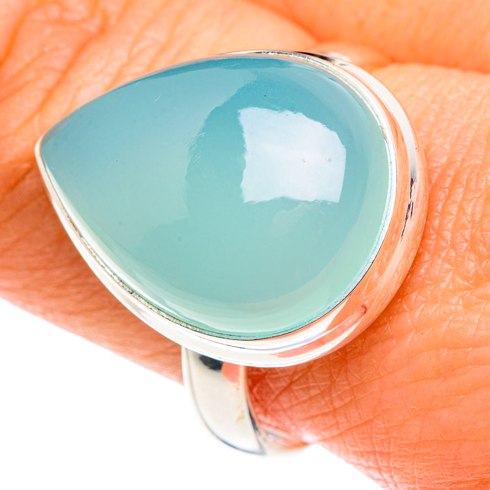 Aqua Chalcedony Rings handcrafted by Ana Silver Co - RING87962