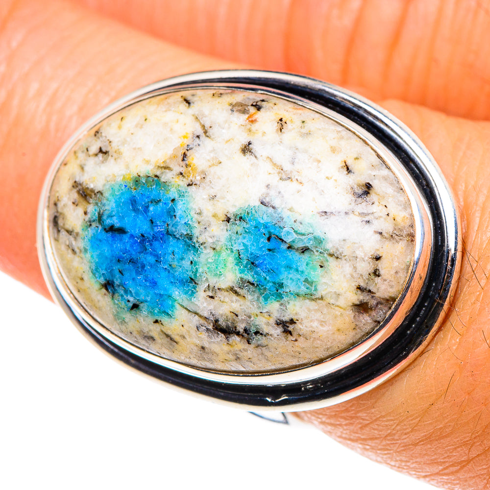K2 Blue Azurite Rings handcrafted by Ana Silver Co - RING87963