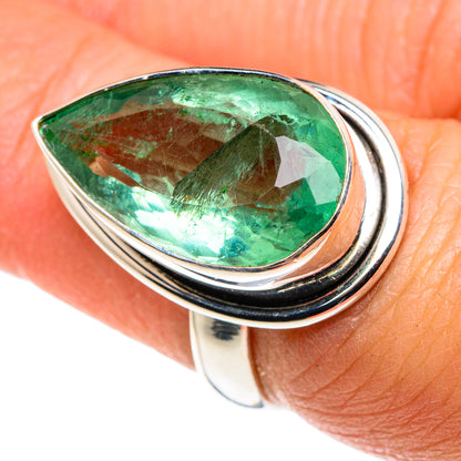 Green Fluorite Rings handcrafted by Ana Silver Co - RING87965