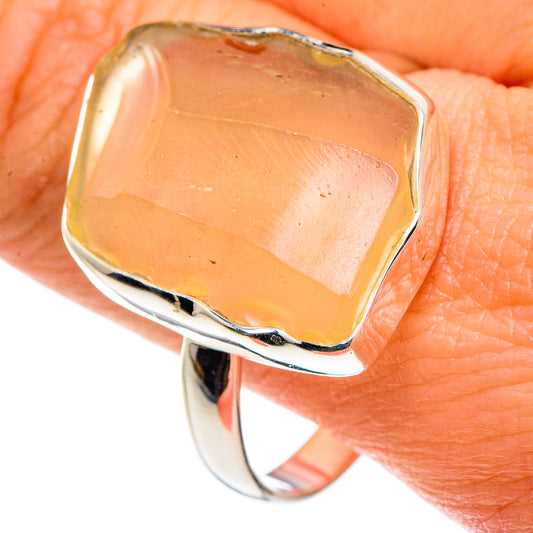 Libyan Desert Glass Rings handcrafted by Ana Silver Co - RING87968