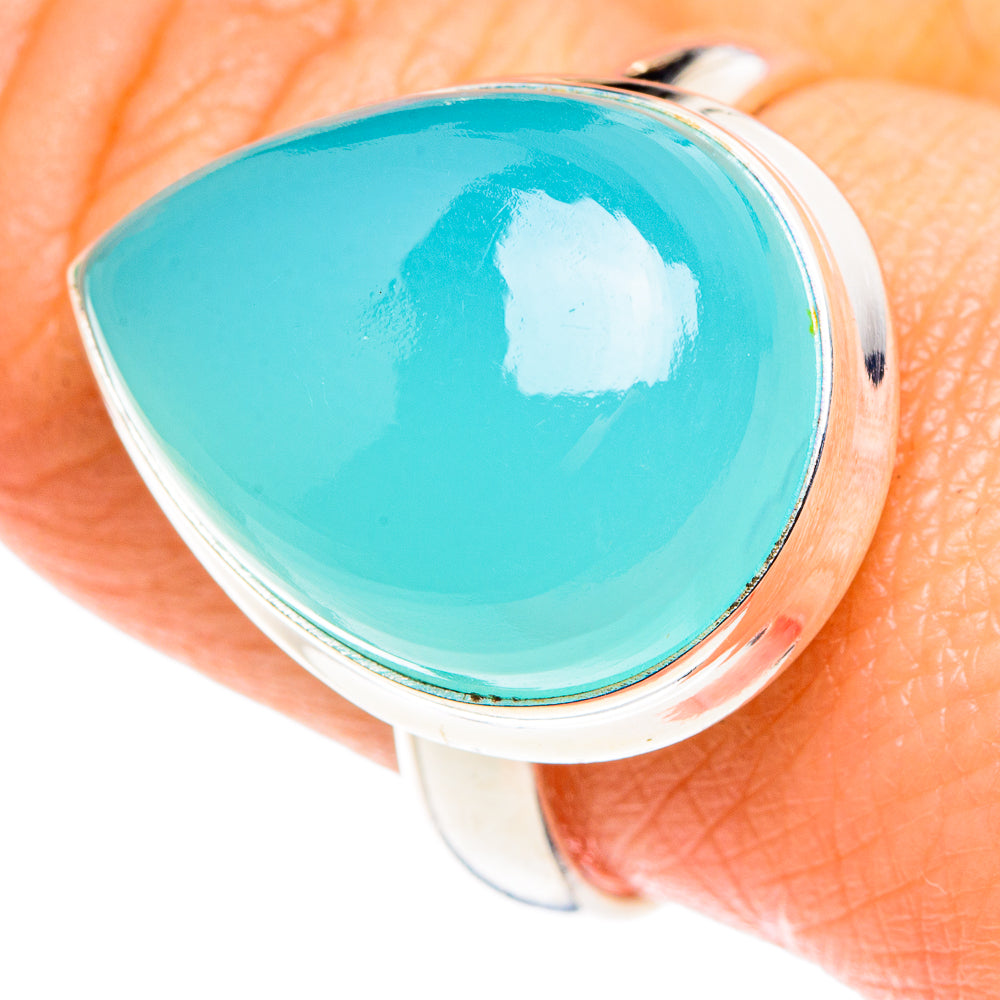 Aqua Chalcedony Rings handcrafted by Ana Silver Co - RING87971