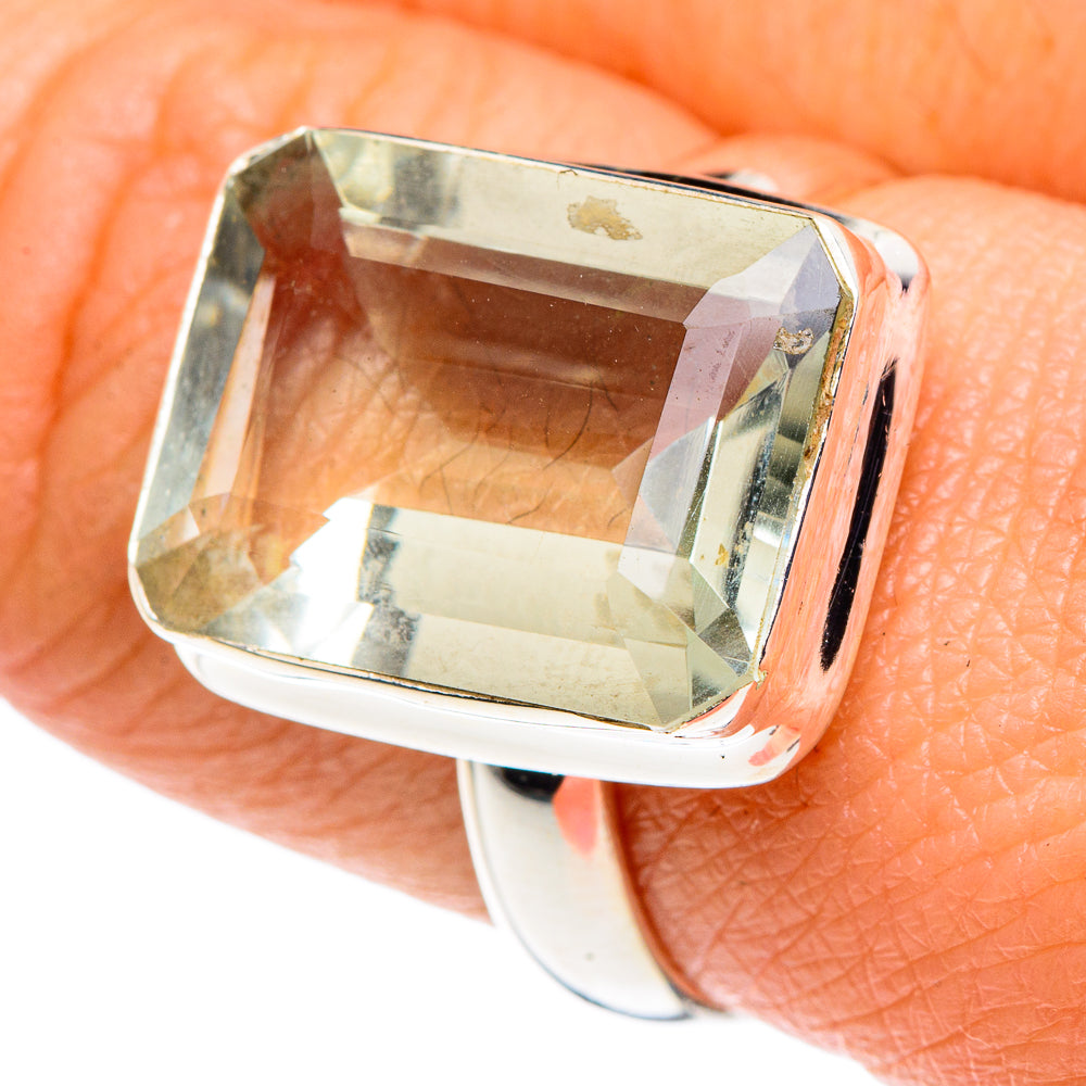 Green Amethyst Rings handcrafted by Ana Silver Co - RING87975
