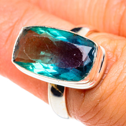 Blue Fluorite Rings handcrafted by Ana Silver Co - RING87978