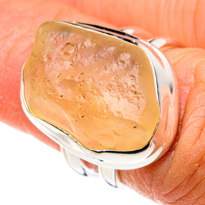 Libyan Desert Glass Rings handcrafted by Ana Silver Co - RING87979