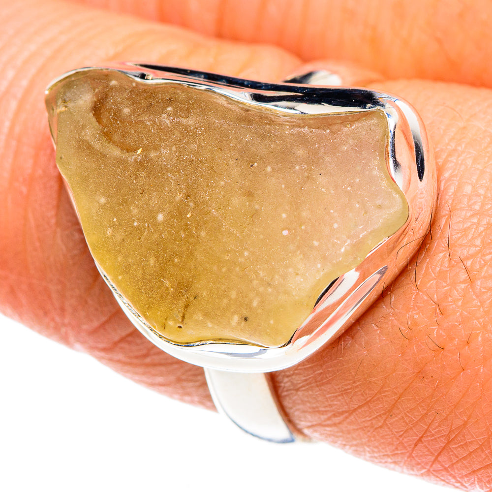 Libyan Desert Glass Rings handcrafted by Ana Silver Co - RING87980