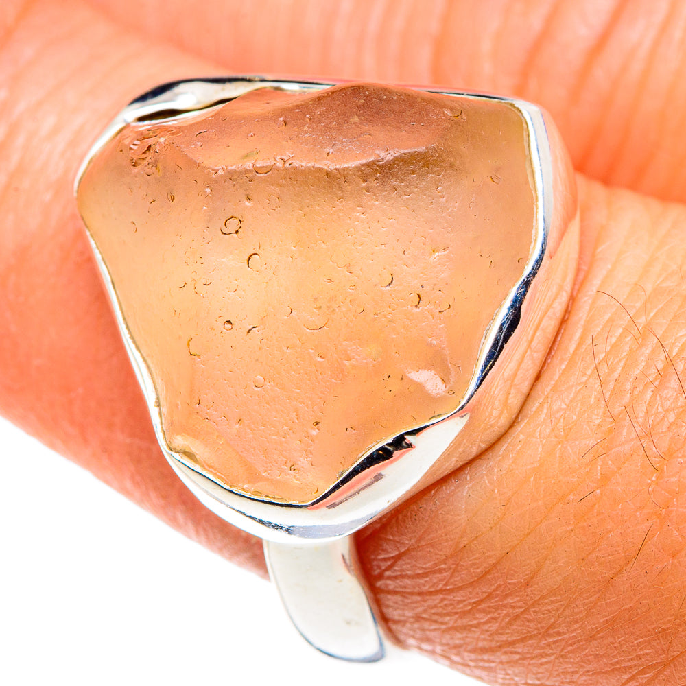 Libyan Desert Glass Rings handcrafted by Ana Silver Co - RING87982