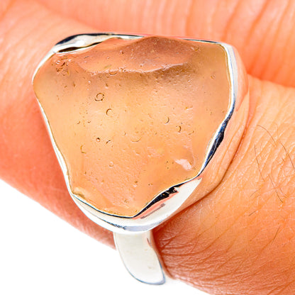 Libyan Desert Glass Rings handcrafted by Ana Silver Co - RING87982