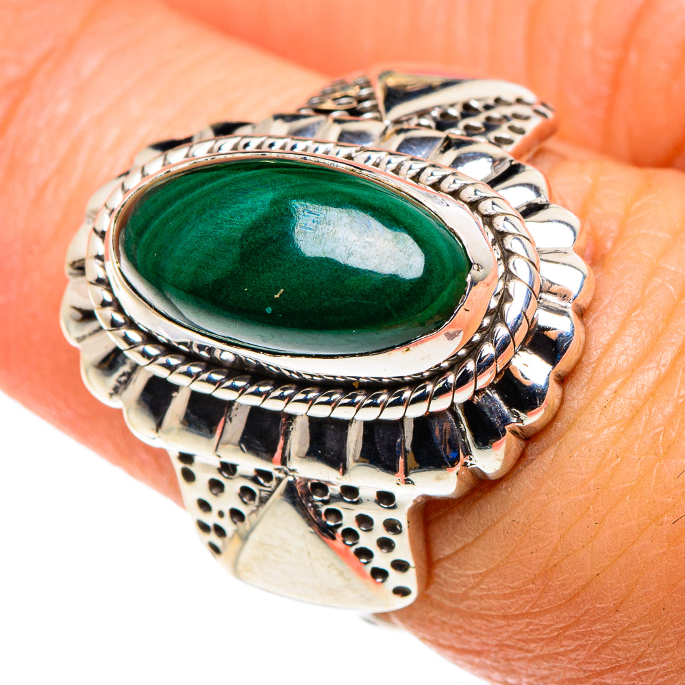 Malachite Rings handcrafted by Ana Silver Co - RING87987