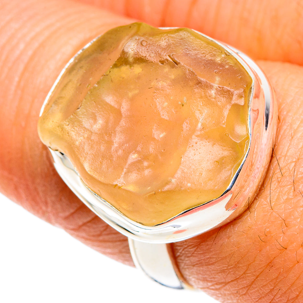 Libyan Desert Glass Rings handcrafted by Ana Silver Co - RING87990