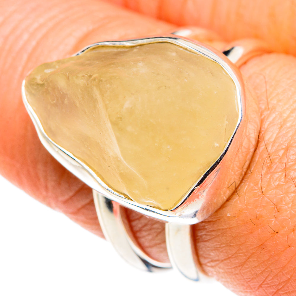 Libyan Desert Glass Rings handcrafted by Ana Silver Co - RING87992