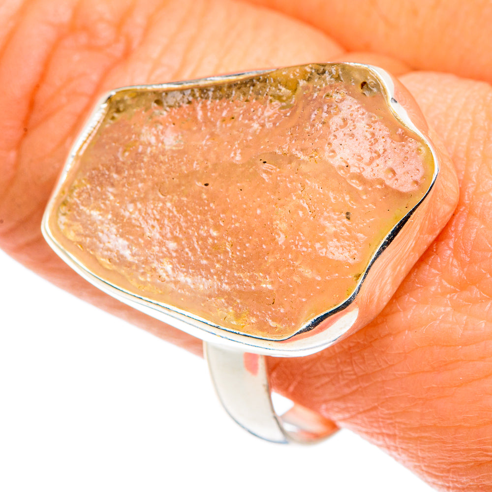 Libyan Desert Glass Rings handcrafted by Ana Silver Co - RING87993