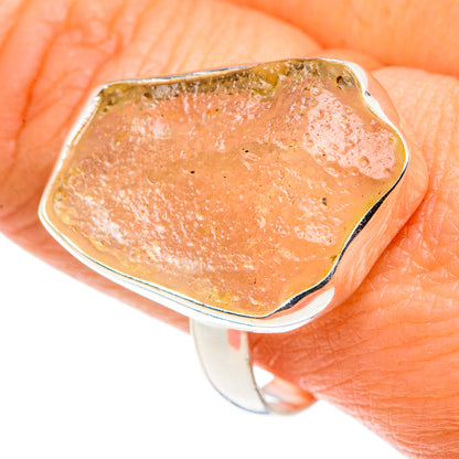 Libyan Desert Glass Rings handcrafted by Ana Silver Co - RING87993