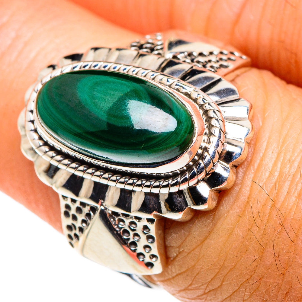 Malachite Rings handcrafted by Ana Silver Co - RING87997