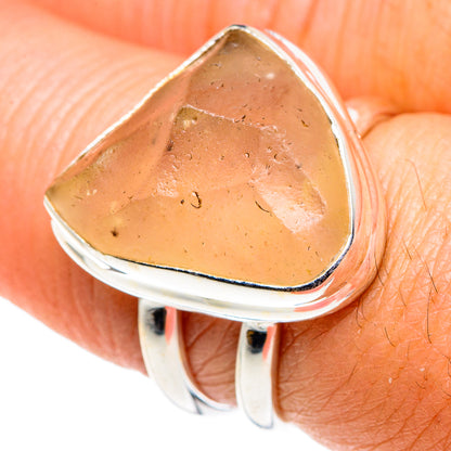 Libyan Desert Glass Rings handcrafted by Ana Silver Co - RING87999