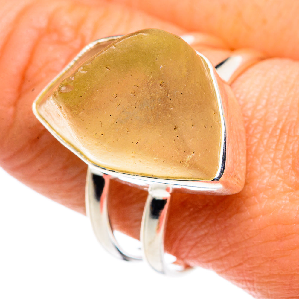 Libyan Desert Glass Rings handcrafted by Ana Silver Co - RING88001