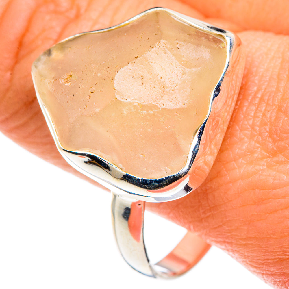 Libyan Desert Glass Rings handcrafted by Ana Silver Co - RING88002