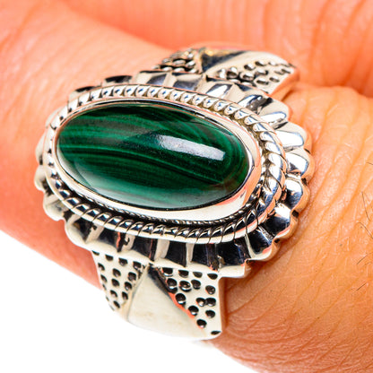 Malachite Rings handcrafted by Ana Silver Co - RING88006