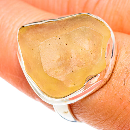 Libyan Desert Glass Rings handcrafted by Ana Silver Co - RING88011
