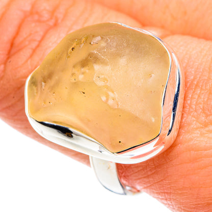 Libyan Desert Glass Rings handcrafted by Ana Silver Co - RING88014