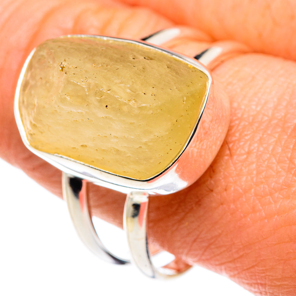 Libyan Desert Glass Rings handcrafted by Ana Silver Co - RING88015