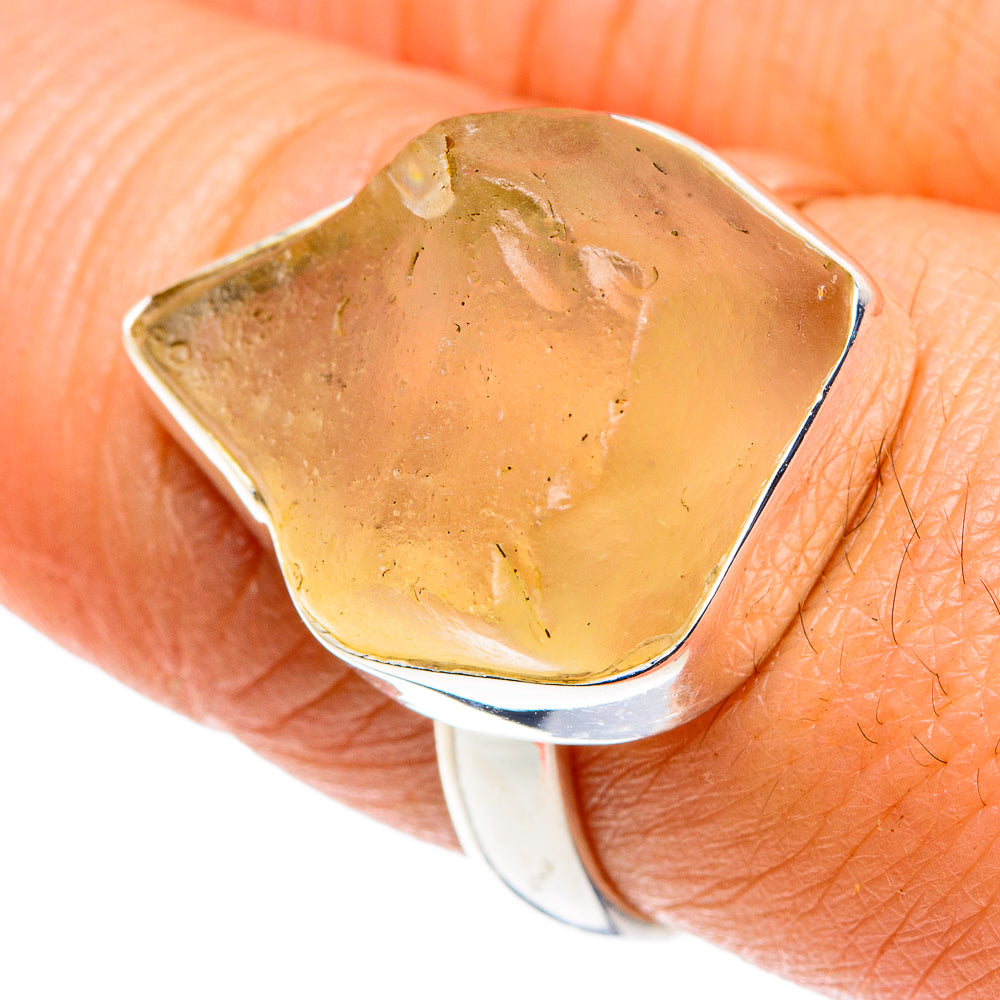 Libyan Desert Glass Rings handcrafted by Ana Silver Co - RING88016