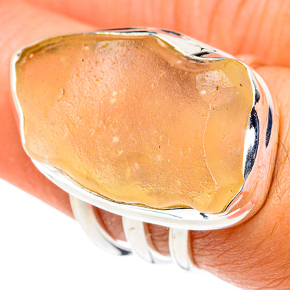 Libyan Desert Glass Rings handcrafted by Ana Silver Co - RING88017