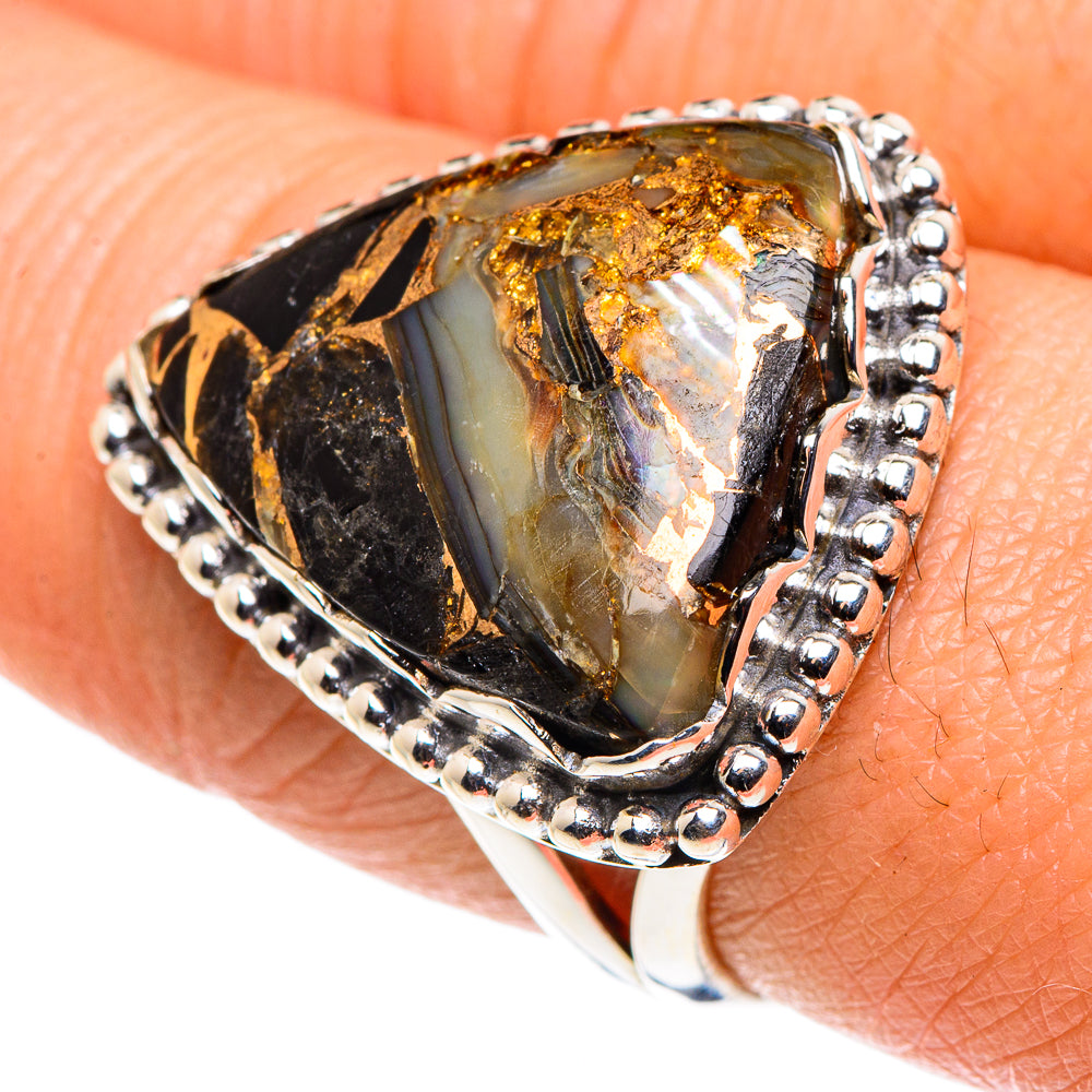 Black Copper Onyx Rings handcrafted by Ana Silver Co - RING88023