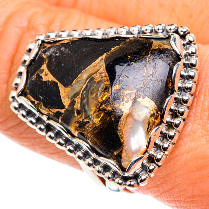Black Copper Onyx Rings handcrafted by Ana Silver Co - RING88024