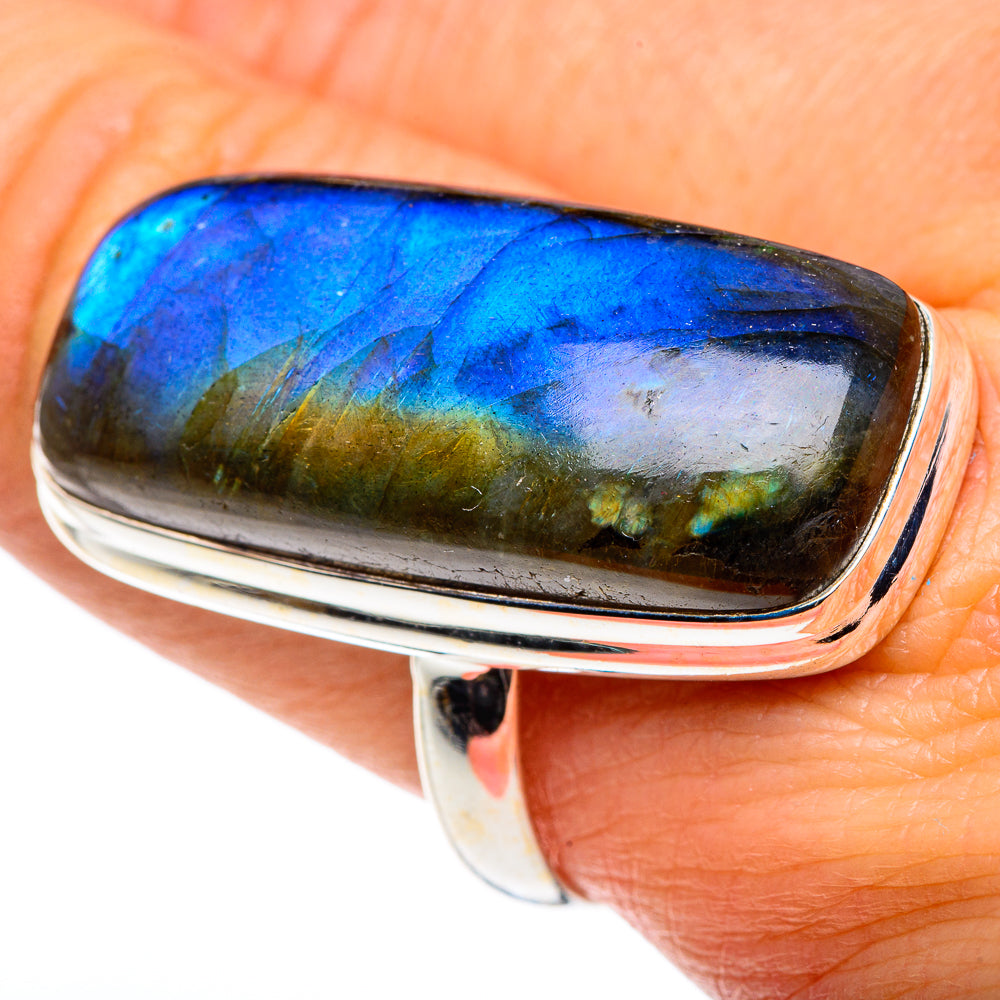 Labradorite Rings handcrafted by Ana Silver Co - RING88033