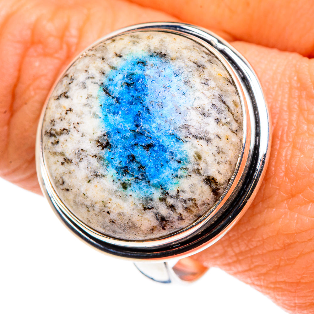 K2 Blue Azurite Rings handcrafted by Ana Silver Co - RING88036