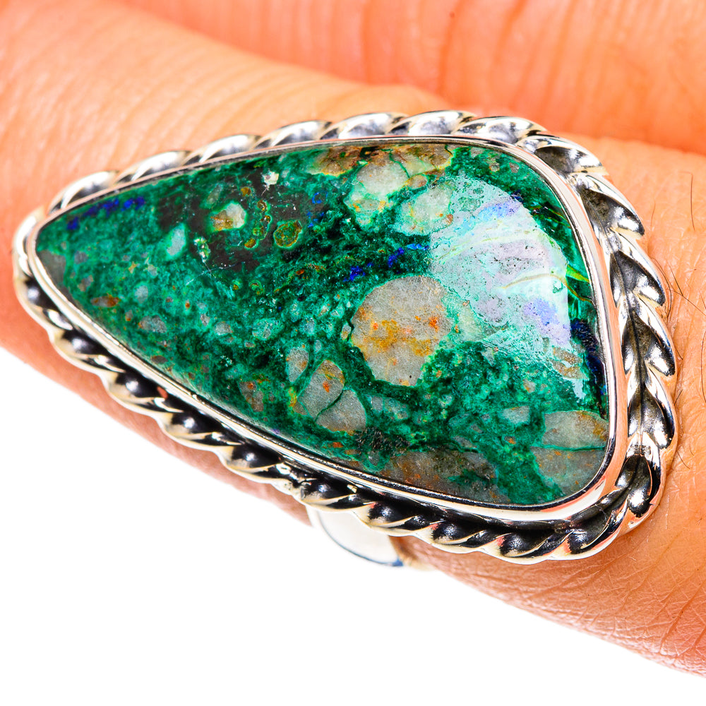 Chrysocolla Rings handcrafted by Ana Silver Co - RING88039