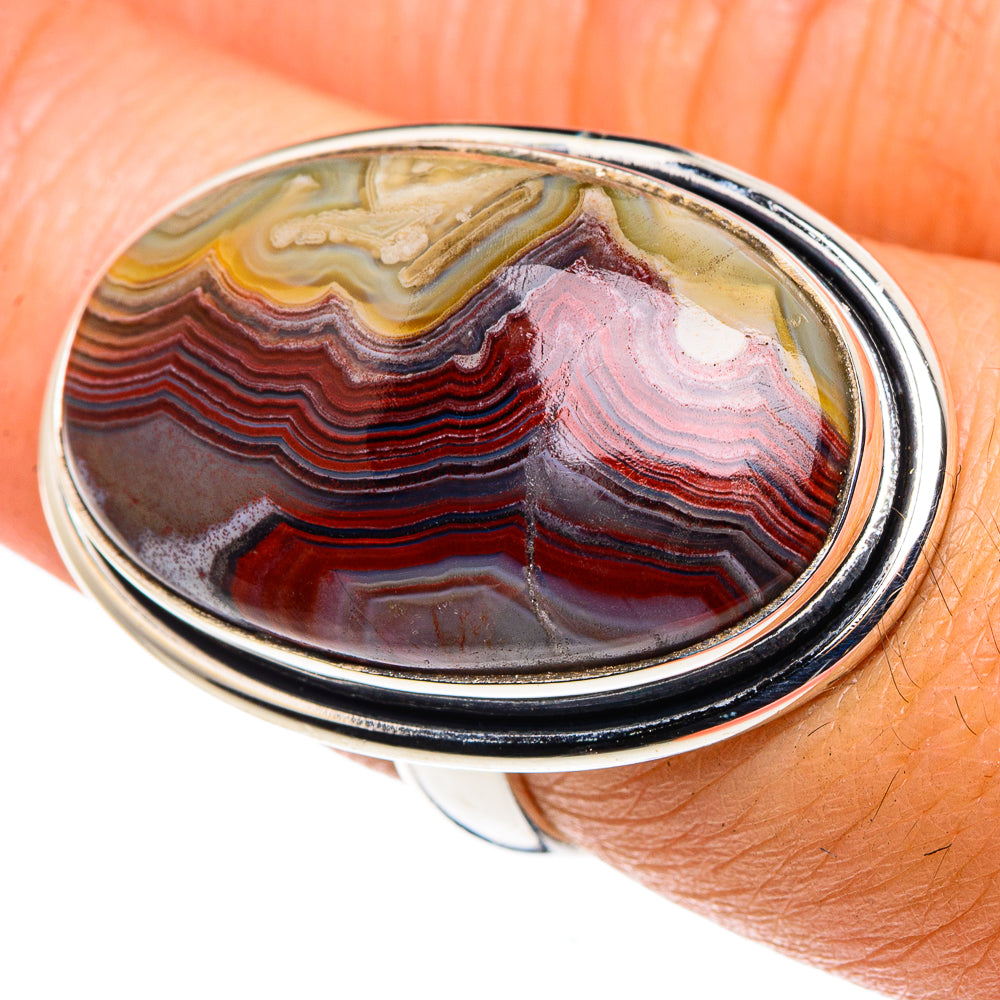 Crazy Lace Agate Rings handcrafted by Ana Silver Co - RING88043