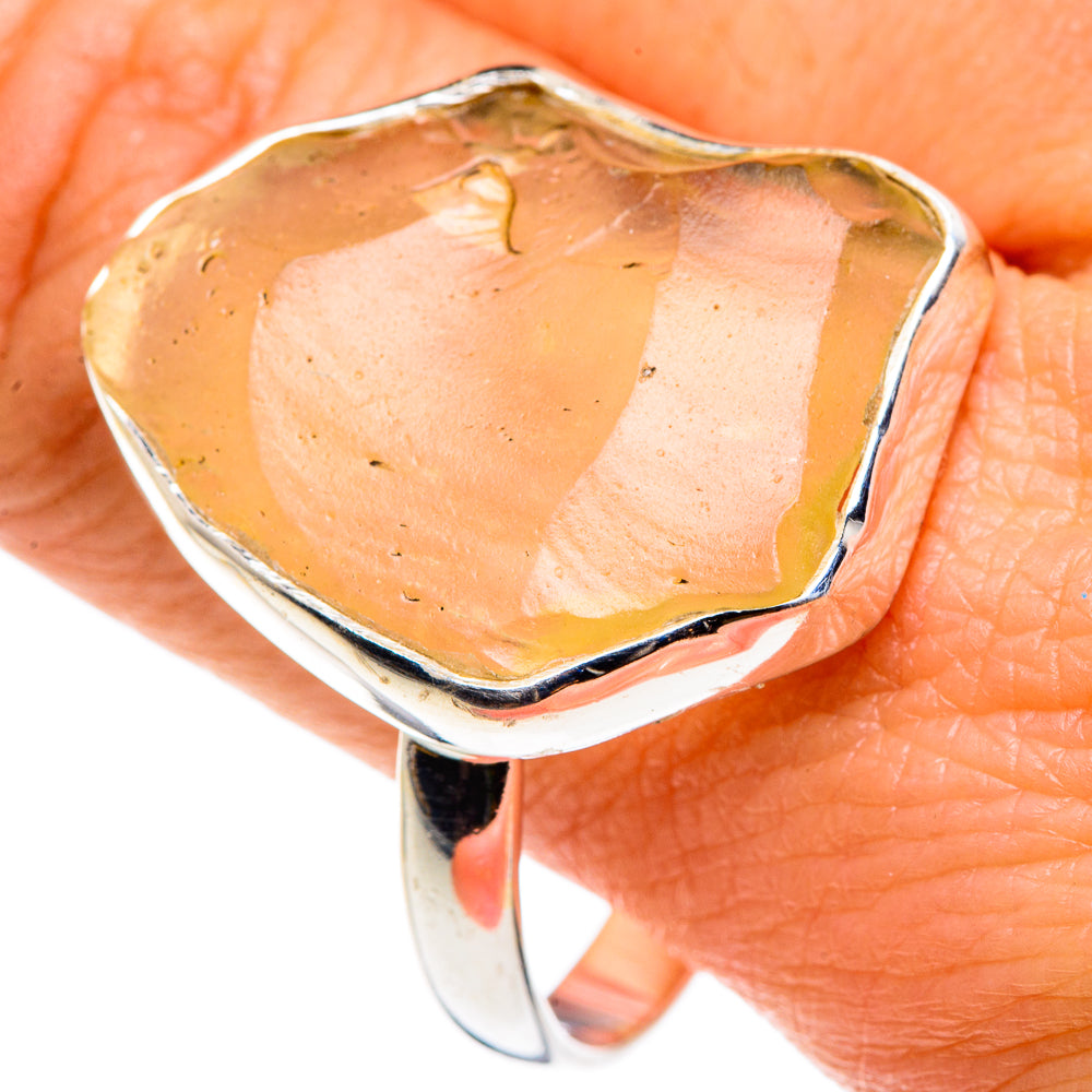 Libyan Desert Glass Rings handcrafted by Ana Silver Co - RING88045
