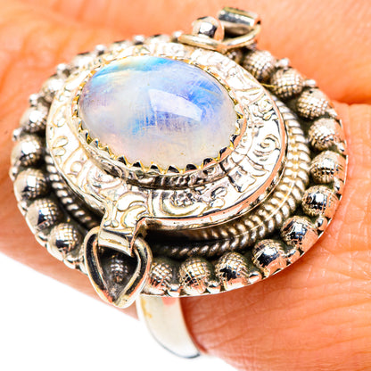 Rainbow Moonstone Rings handcrafted by Ana Silver Co - RING88052