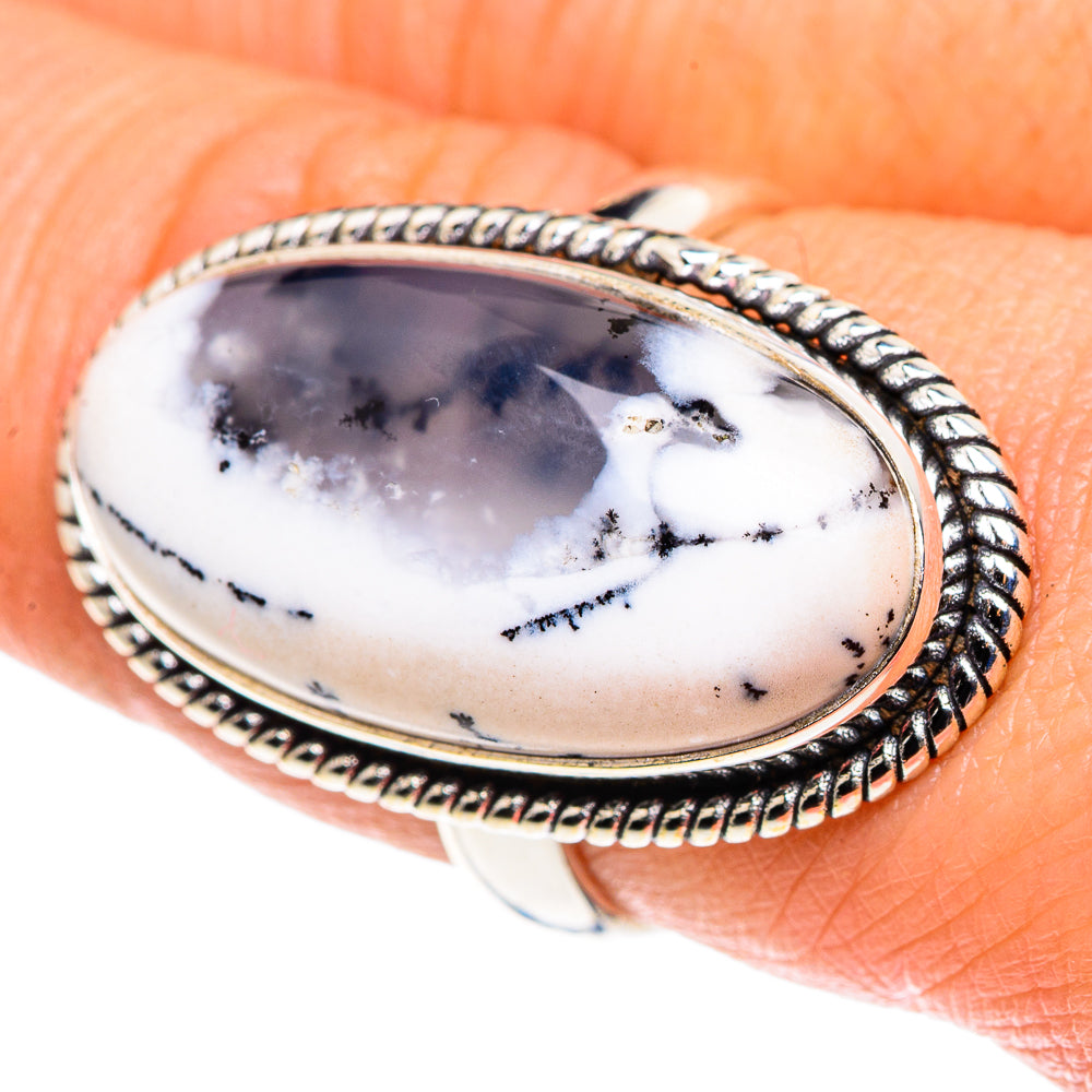 Dendritic Opal Rings handcrafted by Ana Silver Co - RING88056