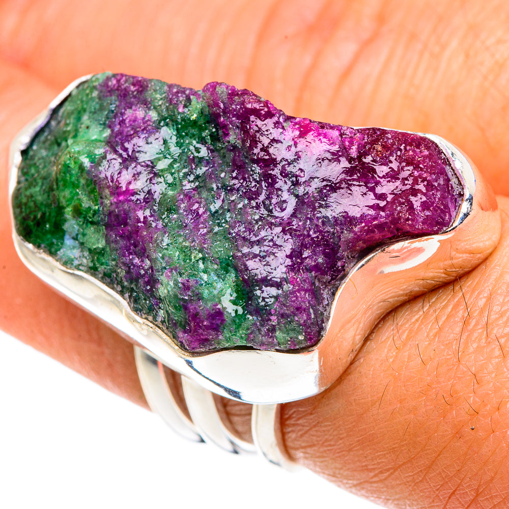 Ruby Zoisite Rings handcrafted by Ana Silver Co - RING88060