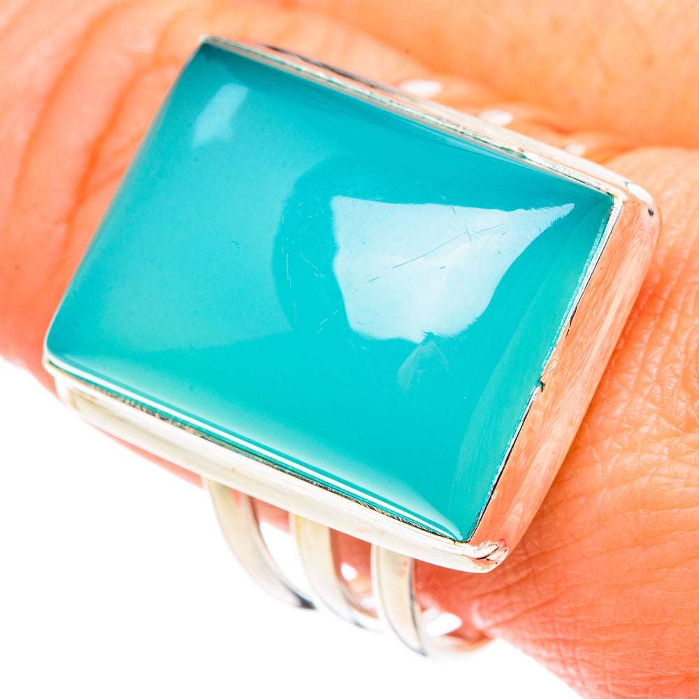 Aqua Chalcedony Rings handcrafted by Ana Silver Co - RING88065