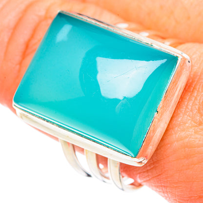 Aqua Chalcedony Rings handcrafted by Ana Silver Co - RING88065