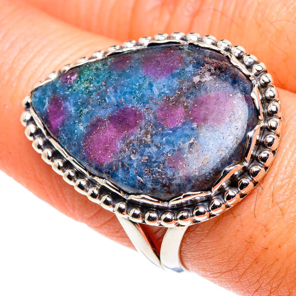 Ruby Fuchsite Rings handcrafted by Ana Silver Co - RING88070