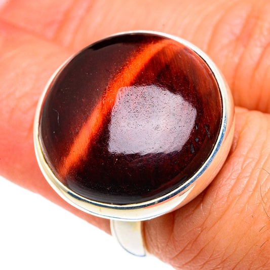 Red Tiger Eye Rings handcrafted by Ana Silver Co - RING88076