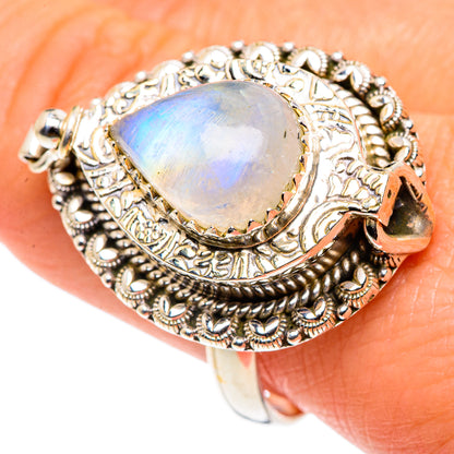 Rainbow Moonstone Rings handcrafted by Ana Silver Co - RING88086