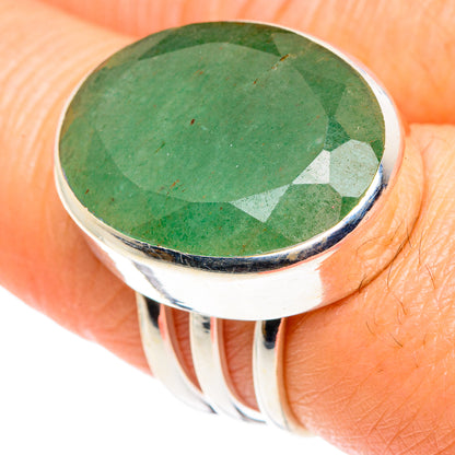 Green Aventurine Rings handcrafted by Ana Silver Co - RING88100