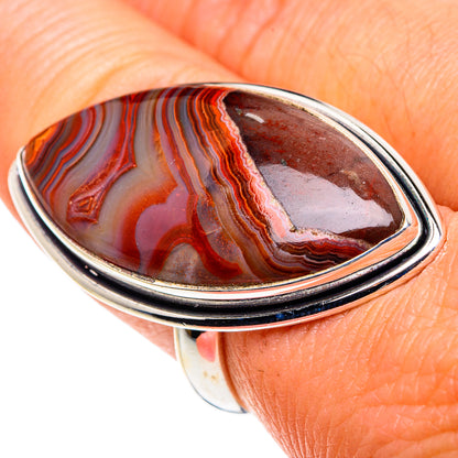 Crazy Lace Agate Rings handcrafted by Ana Silver Co - RING88103