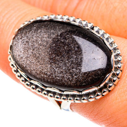 Gold Sheen Obsidian Rings handcrafted by Ana Silver Co - RING88104